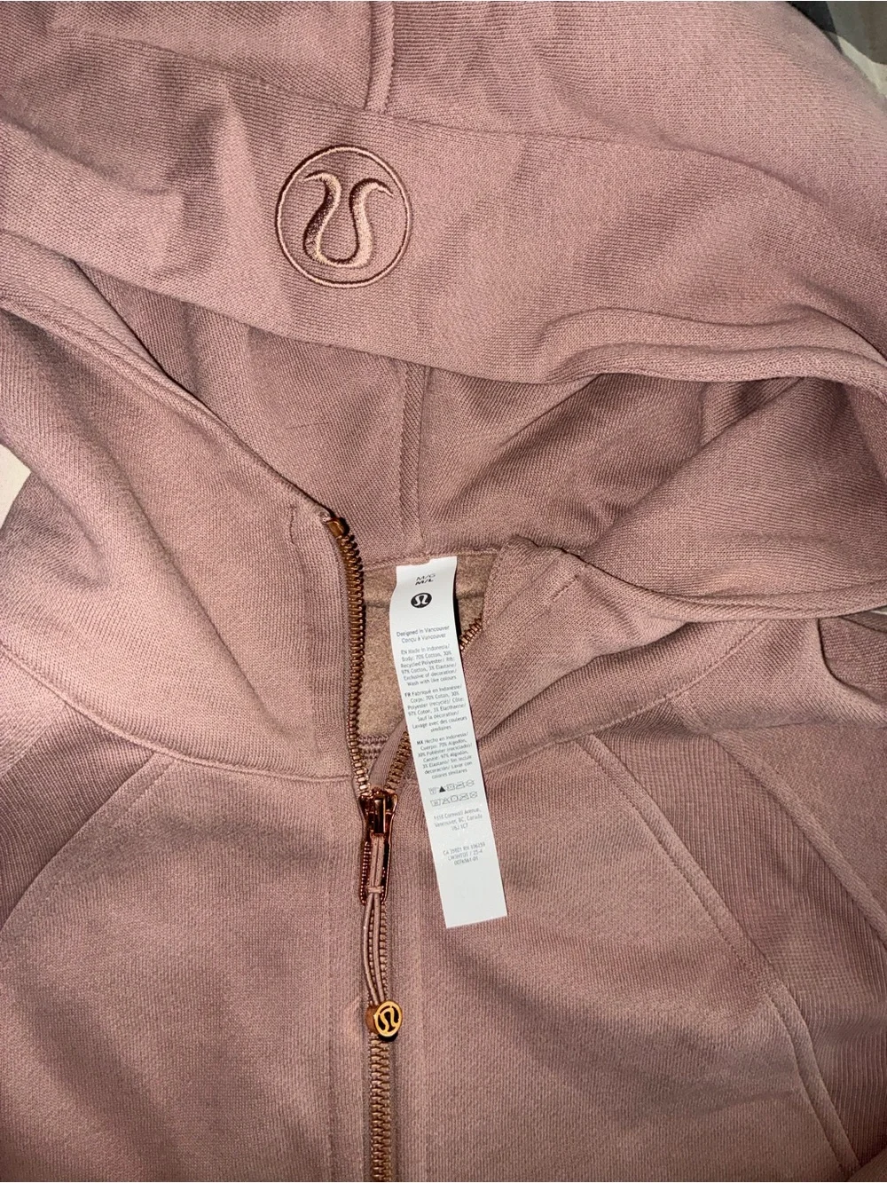 lululemon athletica womens Half-Zip Hoodie - Dusty Rose